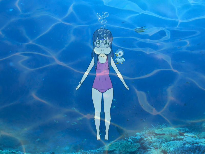 Dawn holding breath underwater by crt2mtsu1 on DeviantArt