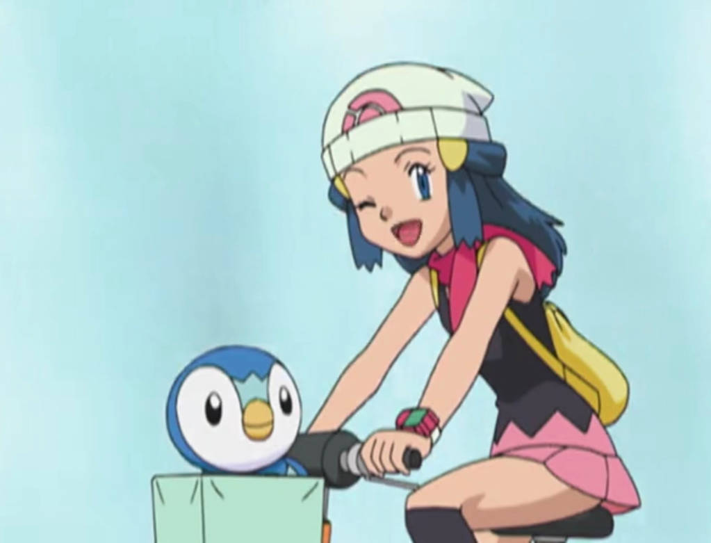 Pokemon Dawn riding a bike by ChrisGraduate27 on DeviantArt