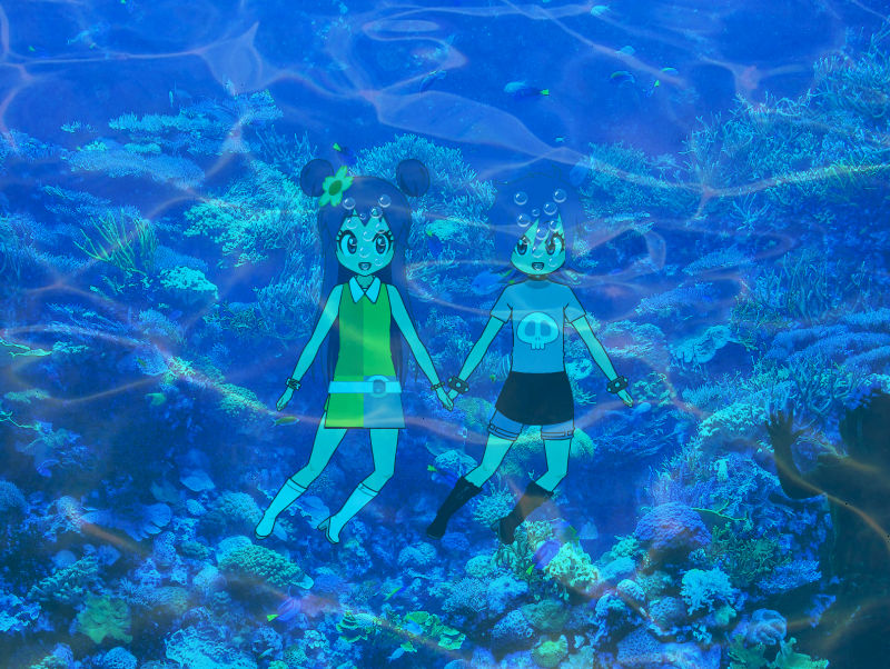 Ami And Yumi Swim Underwater By ChrisGraduate27 On DeviantArt ami-and-yumi-swim-underwater-by-chrisgraduate27-on-deviantart