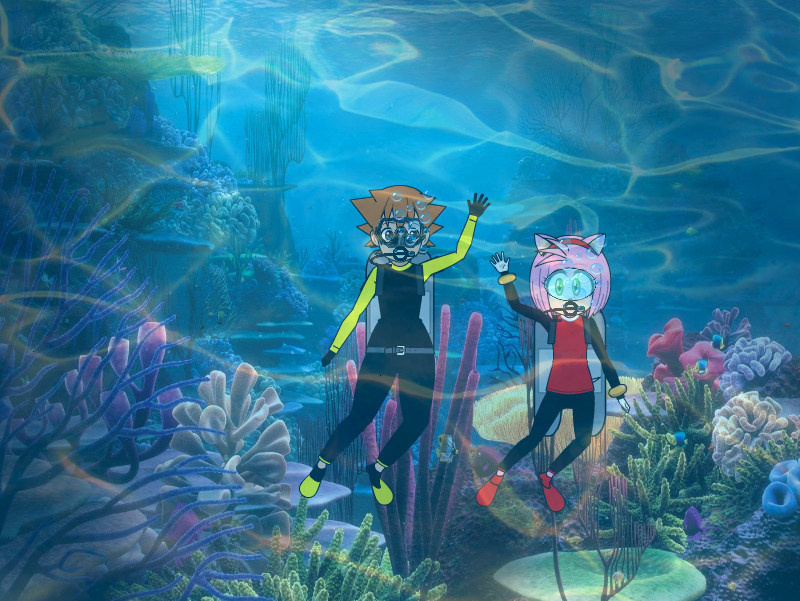 Chris Thorndyke and Amy Rose Scuba Diving