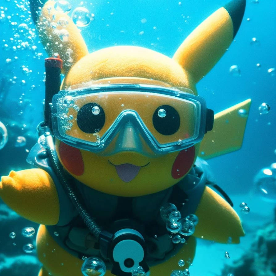Piachu Floating Scuba Pikachu waves hi by ChrisGraduate28 on DeviantArt