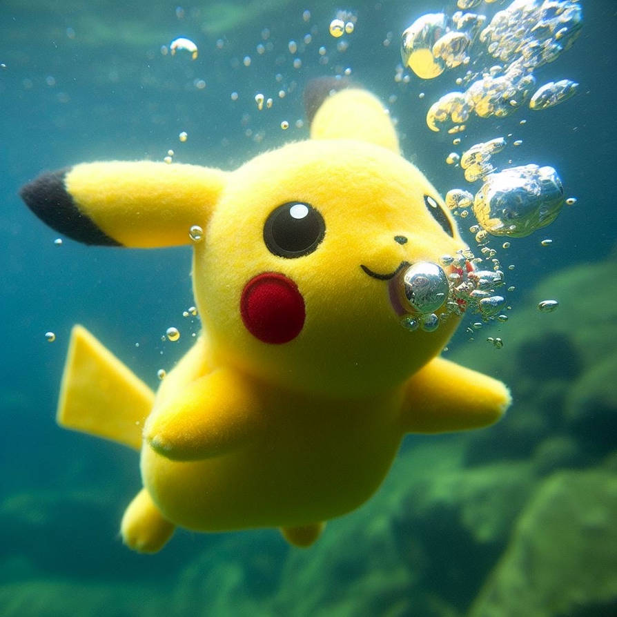 Pikachu Underwater by ChrisGraduate27 on DeviantArt