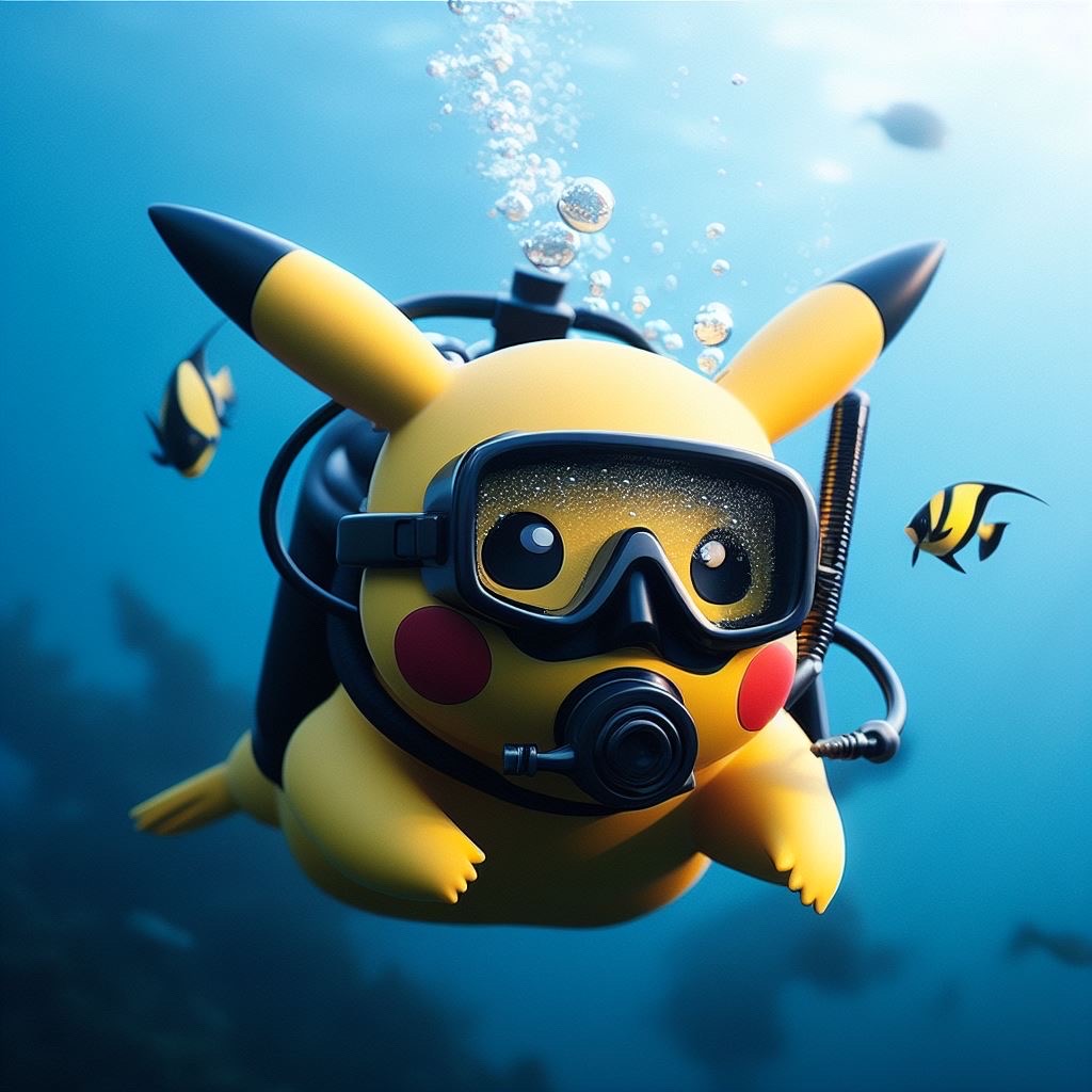 Scuba Pikachu by ChrisGraduate27 on DeviantArt