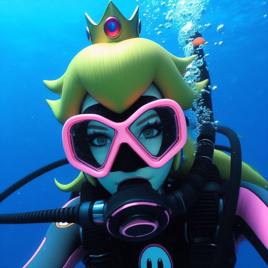 Princess Deep Princess Peach Deep Sea Scuba by ChrisGraduate27 on DeviantArt