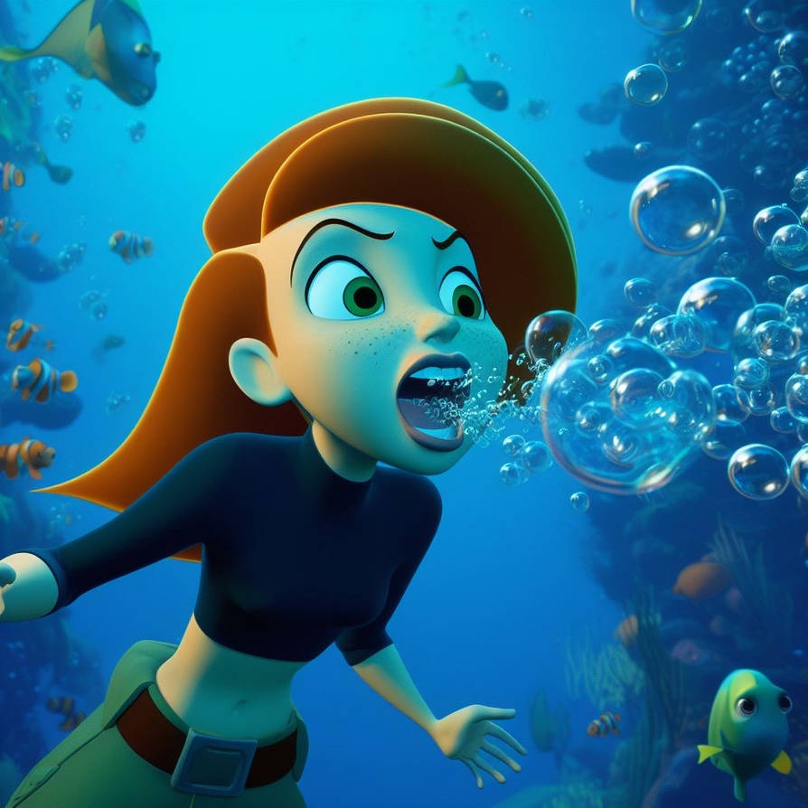 Kim Possible talking underwater by ChrisGraduate27 on DeviantArt