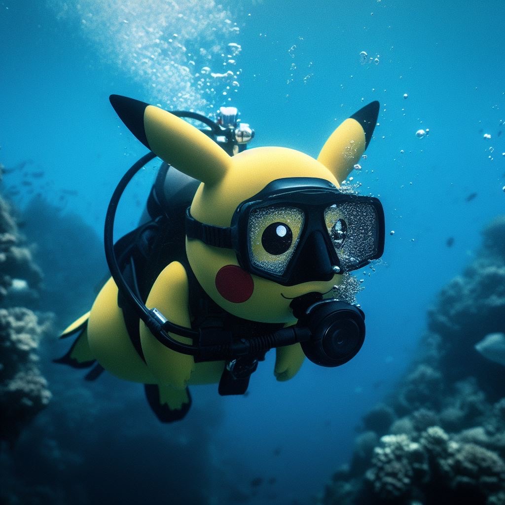Scuba Pikachu by ChrisGraduate27 on DeviantArt
