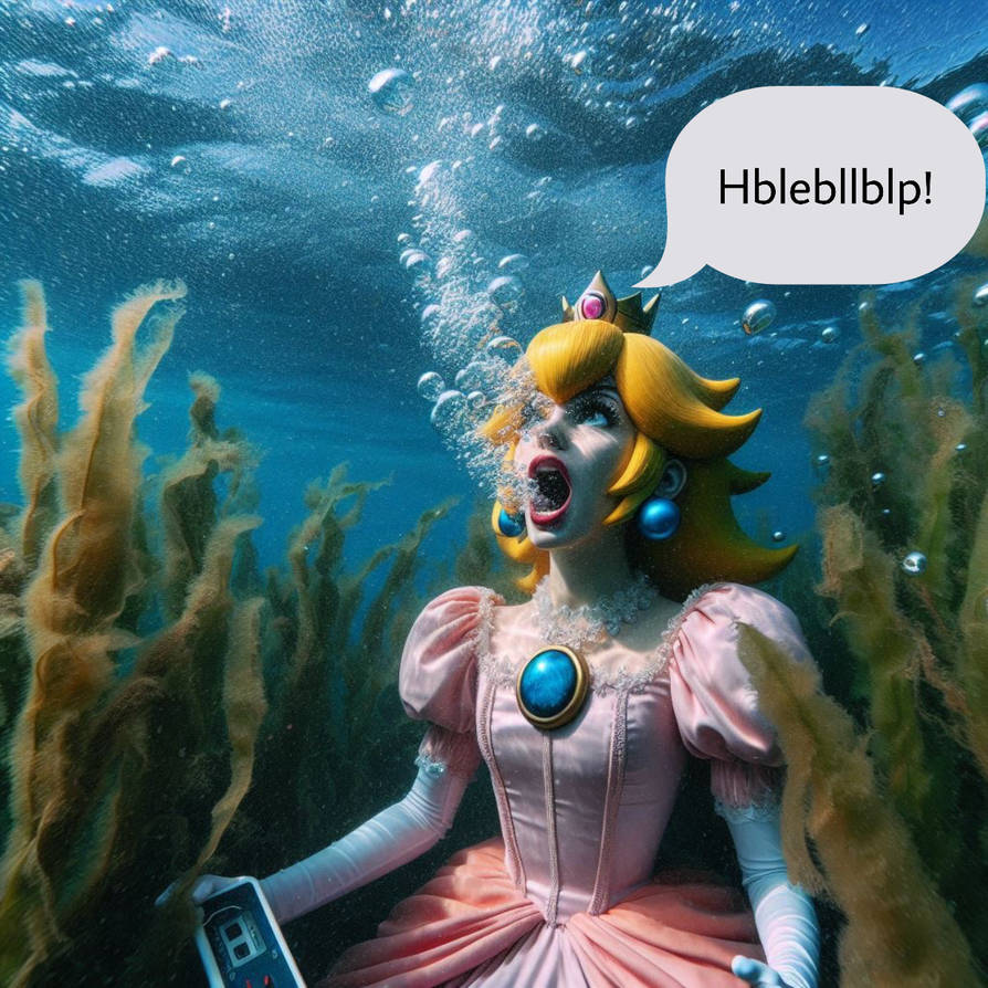 Peach Wadding Mad Princess Peach trapped in Seaweed by ChrisGraduate27 on DeviantArt