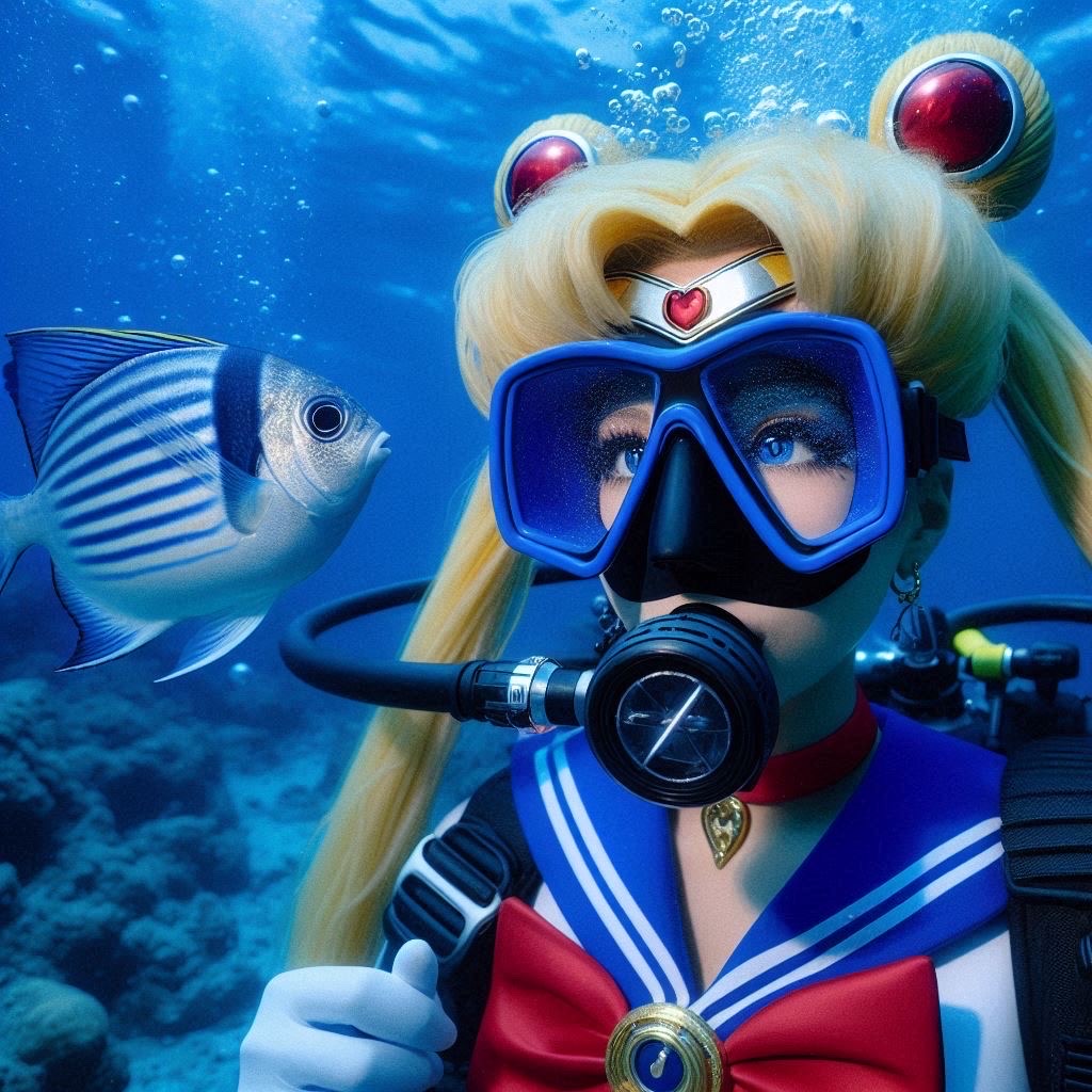 Sailor Moon Scuba Diving by ChrisGraduate27 on DeviantArt