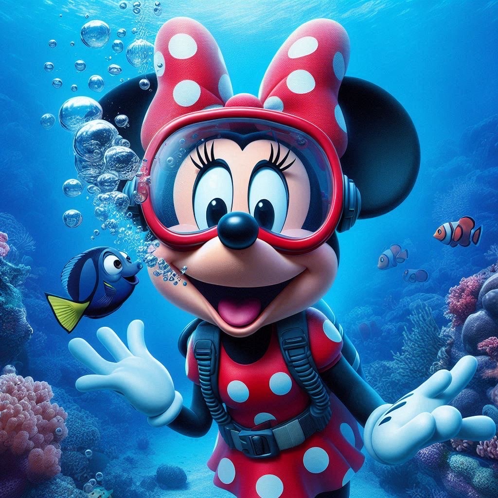 Mini Mouse Rafting Minnie Mouse Freediving by ChrisGraduate27 on DeviantArt