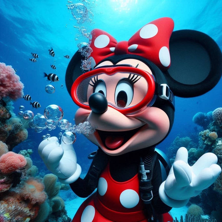 Mini Mouse Rafting Freediving Minnie Mouse by ChrisGraduate27 on DeviantArt