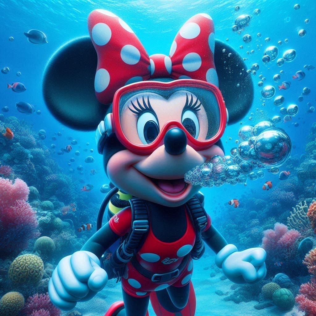 Mini Mouse Rafting Minnie Mouse Freediving by ChrisGraduate28 on DeviantArt