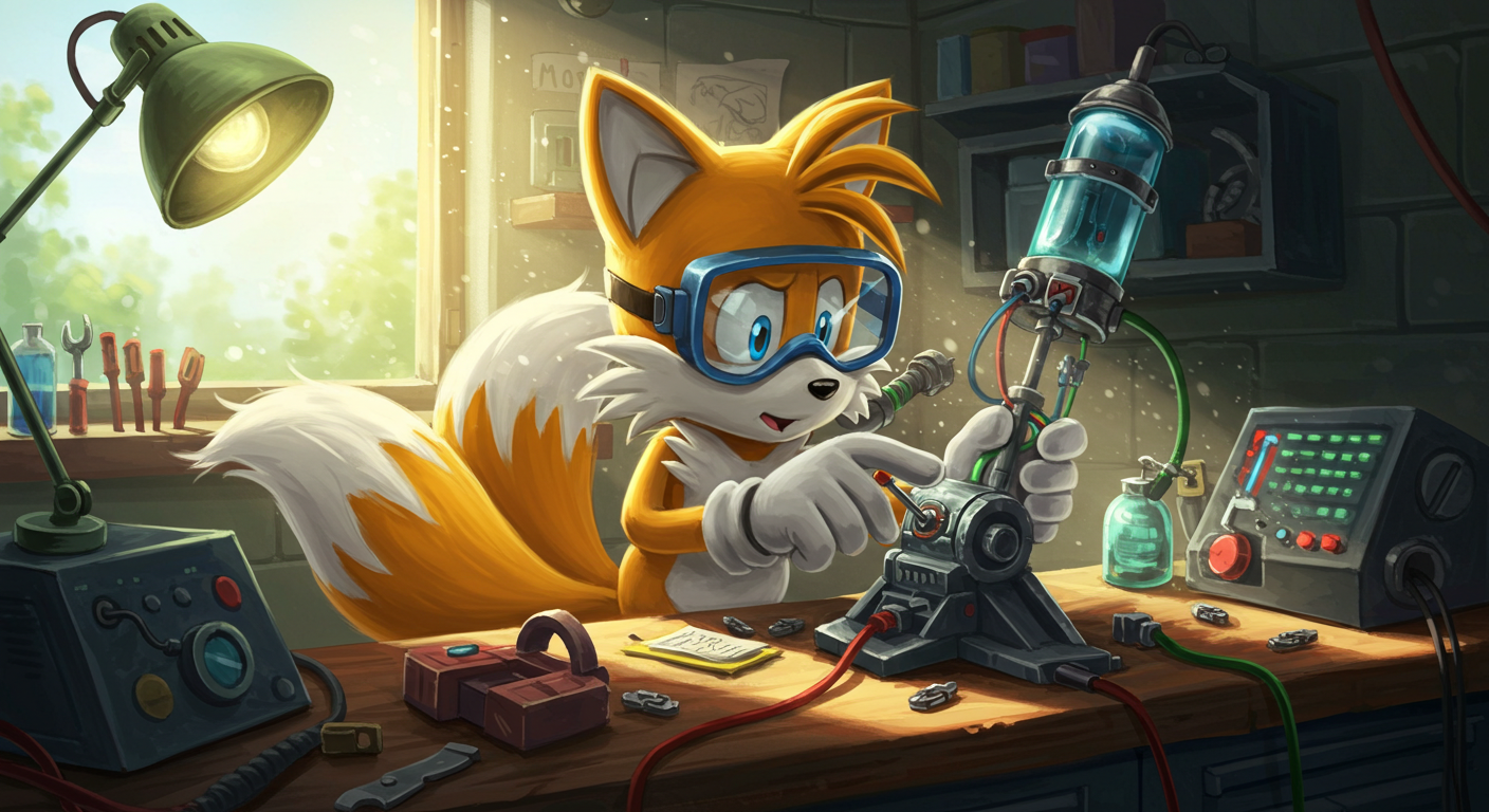 Tails Miles Prower in his Lab by ChrisGraduate28 on DeviantArt