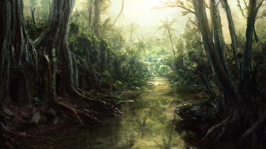 Speedpaint: Jungle River by inetgrafx