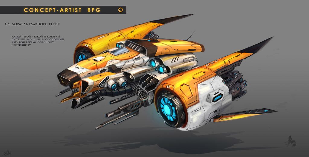 Concept Artist RPG Challenge 03. Sci-Fi Ship by Misava on DeviantArt