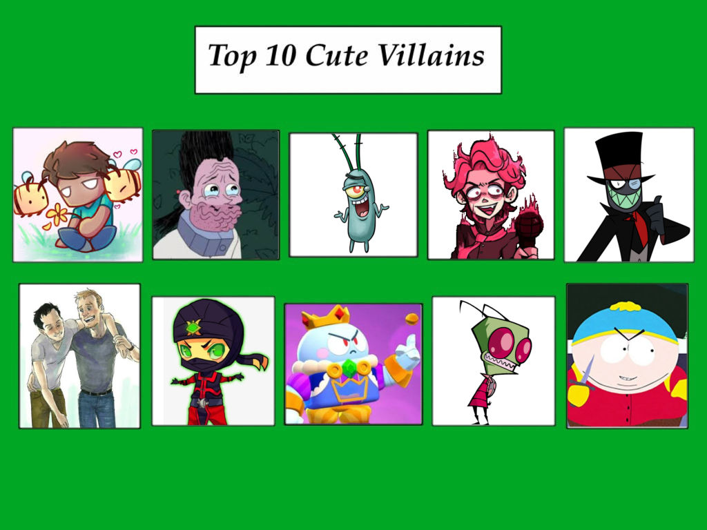 Top 10 Cute Villains by GirlyPrettyMajic on DeviantArt