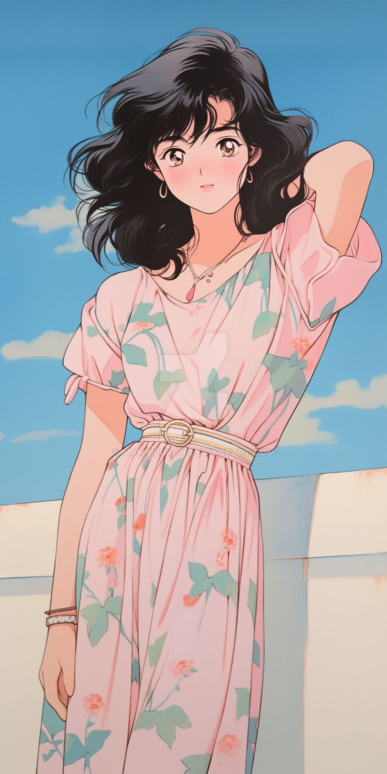 Cute Pink Dress Anime Girl by Mantiburon on DeviantArt