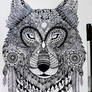 Zentangle wolf