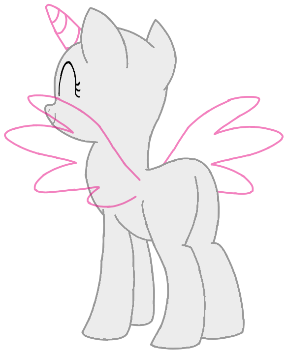 Pony Rear View Closed Eyes Happy Base by NoiKincade67 on DeviantArt