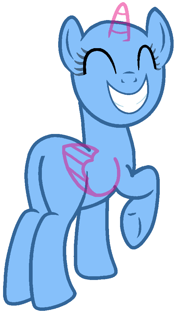 Pony Rear View Closed Eyes While Grinning Base by NoiKincade67 on ...