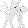 Stallion and Mare Romantic Love Kiss Base