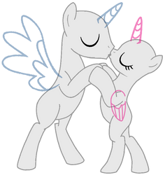 Stallion and Mare Romantic Love Kiss Base