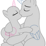 Mare and Stallion kissing Base
