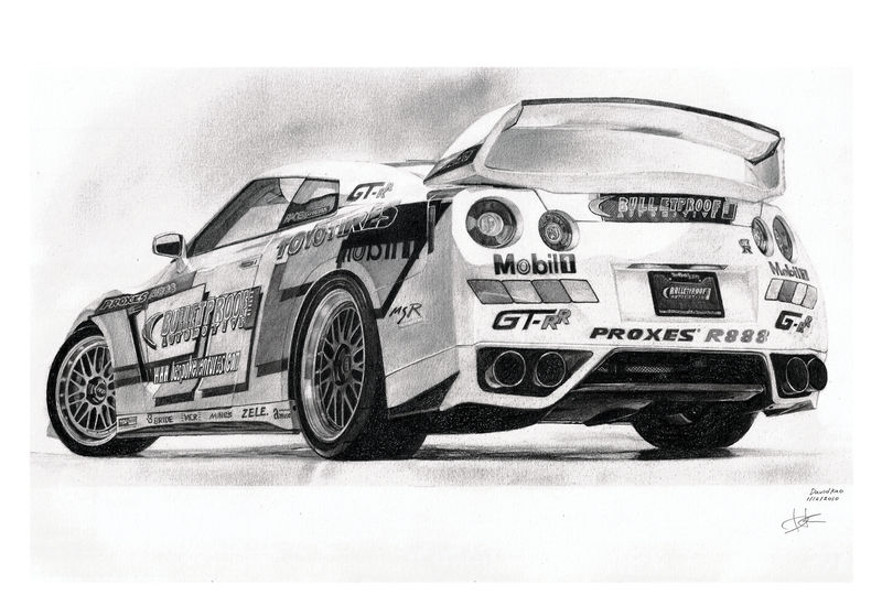Modified R35 Drawing Nissan R35 by david10072 on DeviantArt