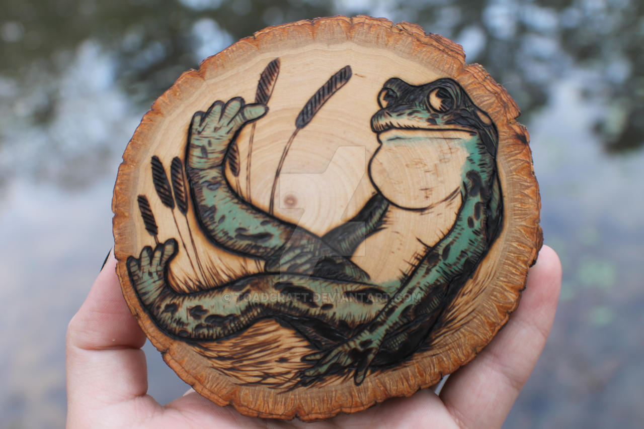 Wood burning / Pyrography Frog by toadcraft on DeviantArt