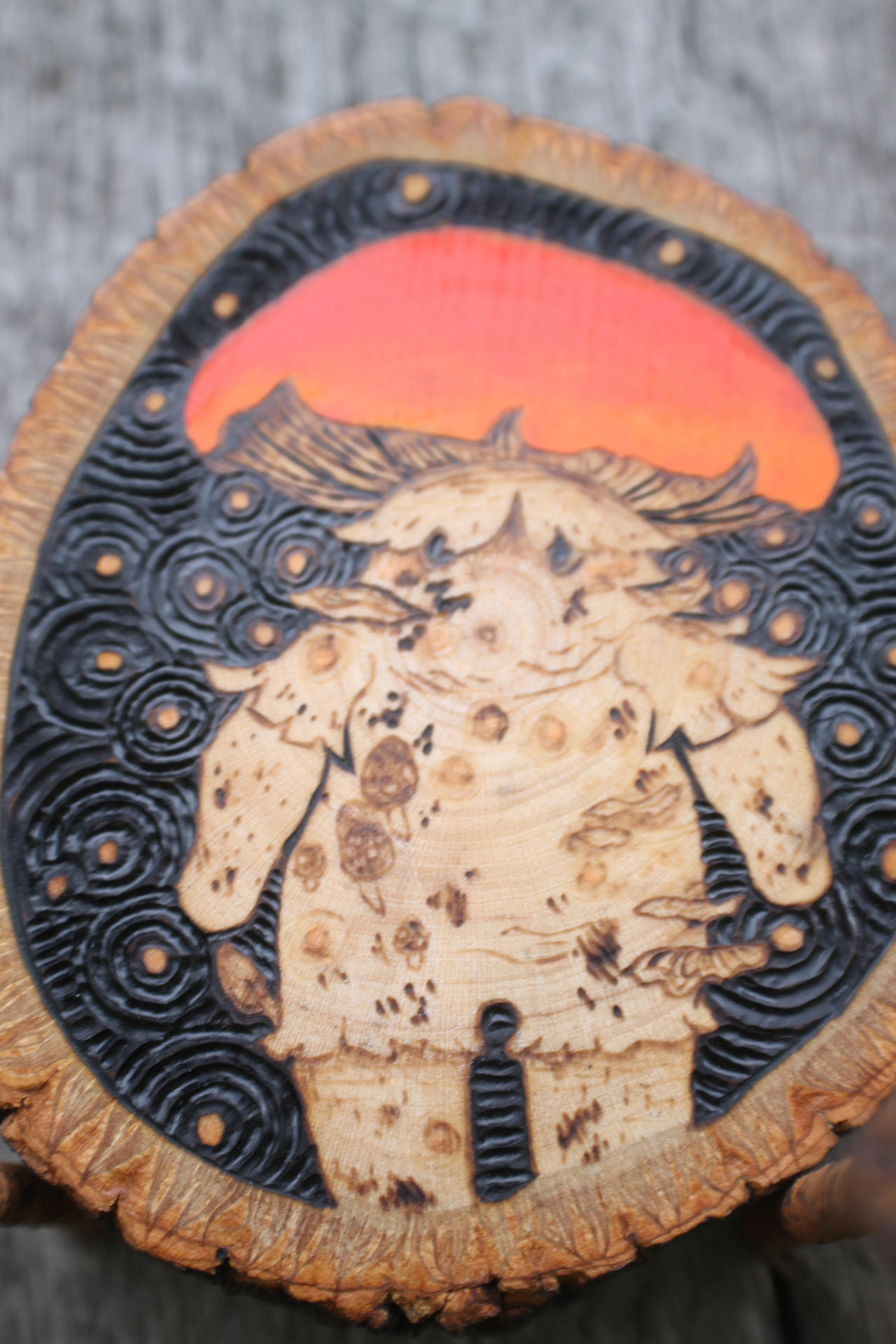 Pyrography / Woodburning Amanita Mushroom by toadcraft on DeviantArt