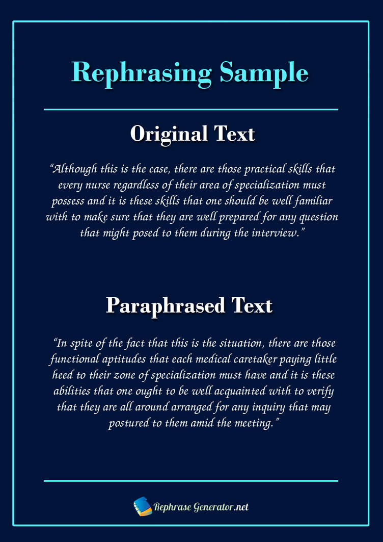 Rephrasing Sample by RephraseExamples on DeviantArt