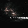 Interstellar wormhole wallpaper (with logo)
