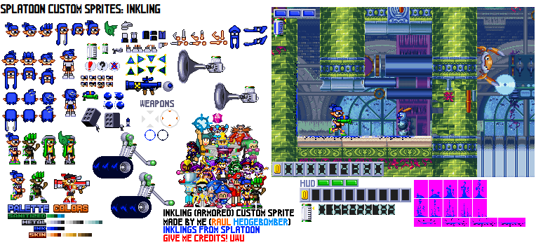 Splatoon 2 Inkling Customization Splatoon Custom Sprites: Inkling V1.5. by raulhedgebomber on DeviantArt