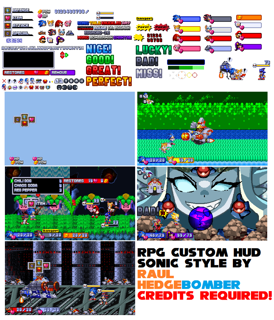 Custom / Edited - Sonic the Hedgehog Customs - Mighty (Sonic Battle-Style)  - The Spriters Resource
