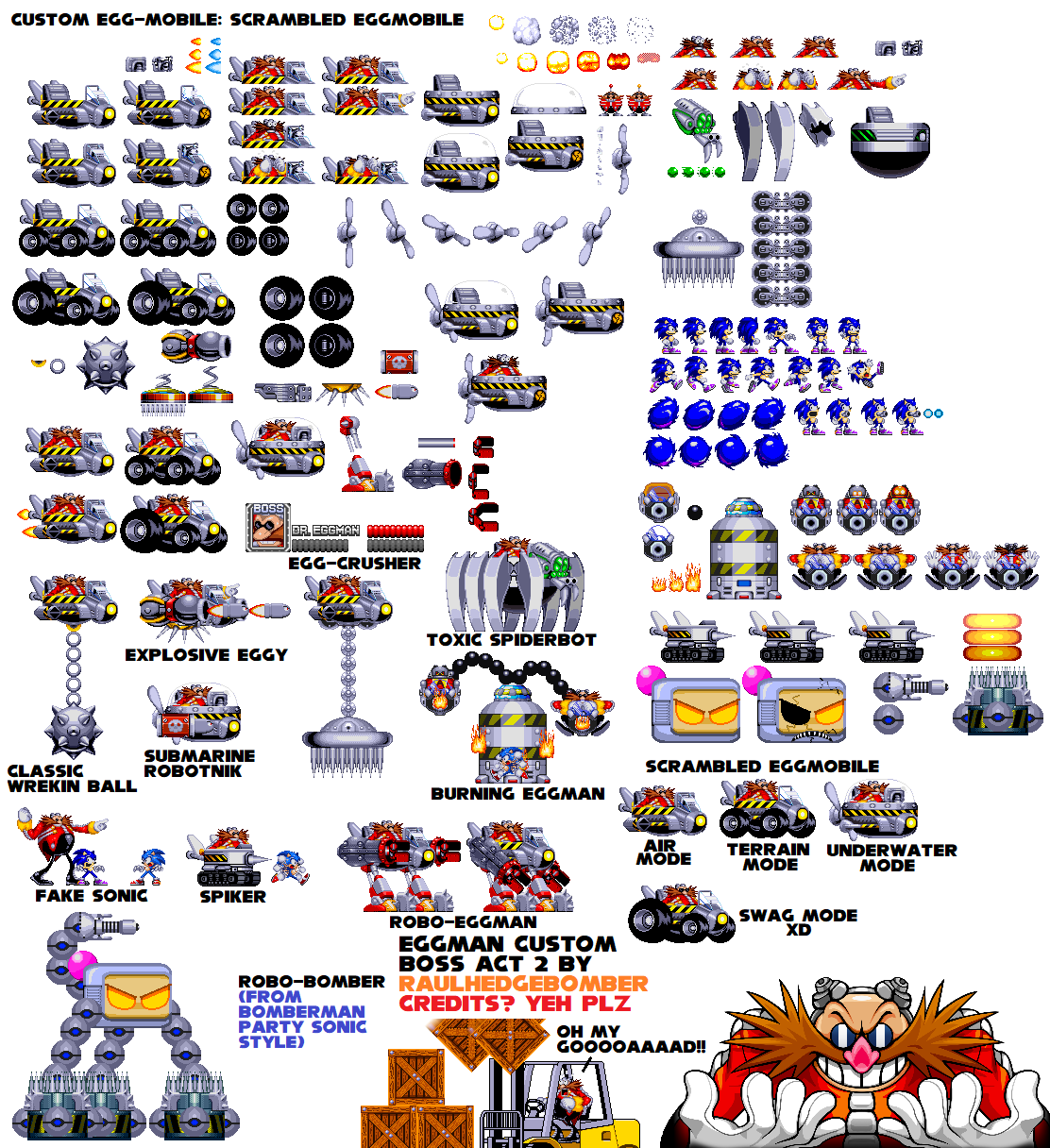 Custom / Edited - Sonic the Hedgehog Customs - Death Egg Robot (Sonic Mania-Style)  - The Spriters Resource