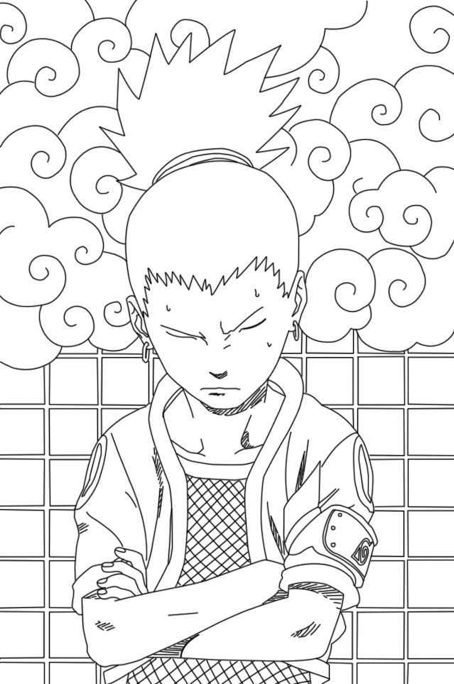 Shikamaru Lineart