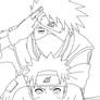 Naruto And Kakashi Lineart