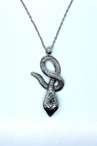 Vintage Silver-plated Snake Necklace