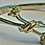 Vintage Silver/Gold Plated Crystal Love Knot Ring