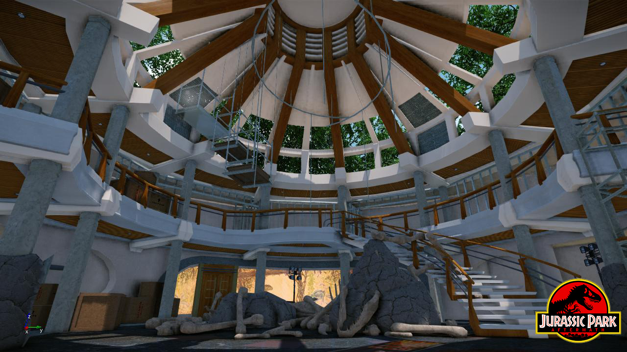 Jurassic Park Visitor Centre Interior By Metonymic On Deviantart