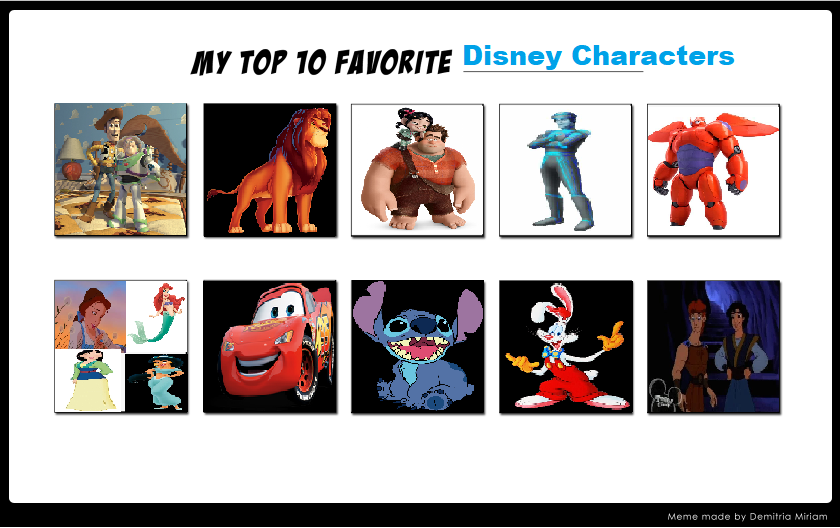 The 10 Best Disney Characters According to Fans