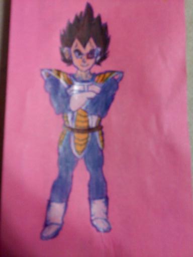 Vegeta freehand drawing