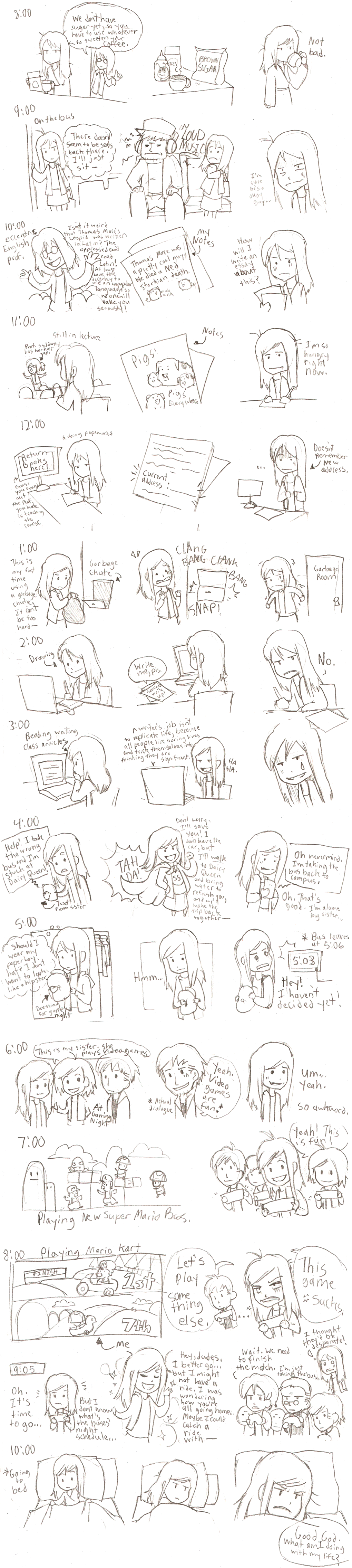 Enoch does an hourly comic