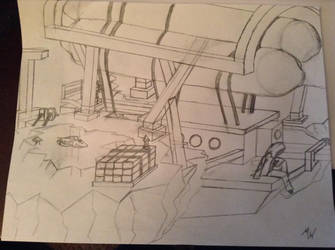 Skyship Forest Dock Pencil