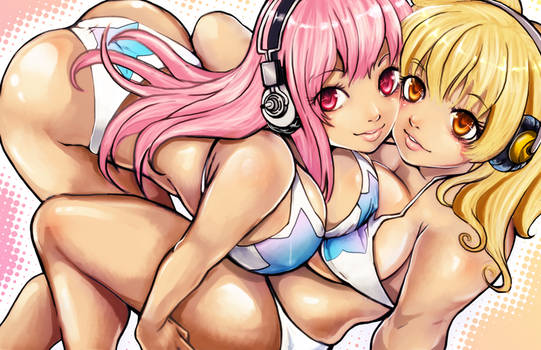 Super Sonico x Super Pochaco