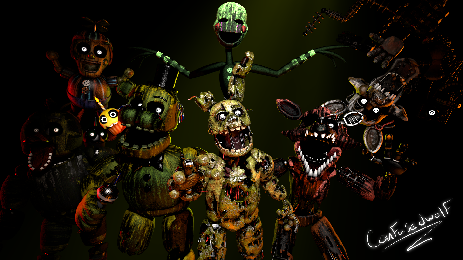 FNaF 3 Generations V2 [SPEEDART] by witheredfnaf on DeviantArt