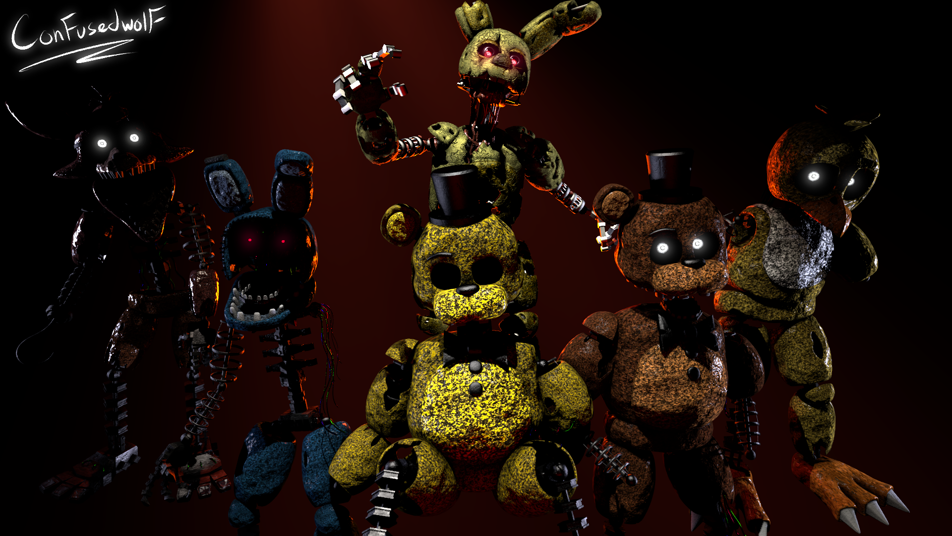 FNaF Security Breach RUIN Generations [Dark Ver.] by Confusedwolf26 on  DeviantArt