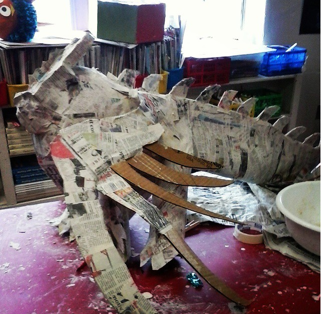 Toothless paper mache by AmandaAnderson on DeviantArt