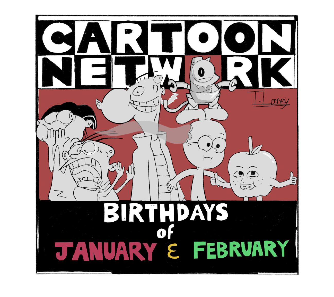 Cartoon Network Birthdays of January and February by TunesLooney on