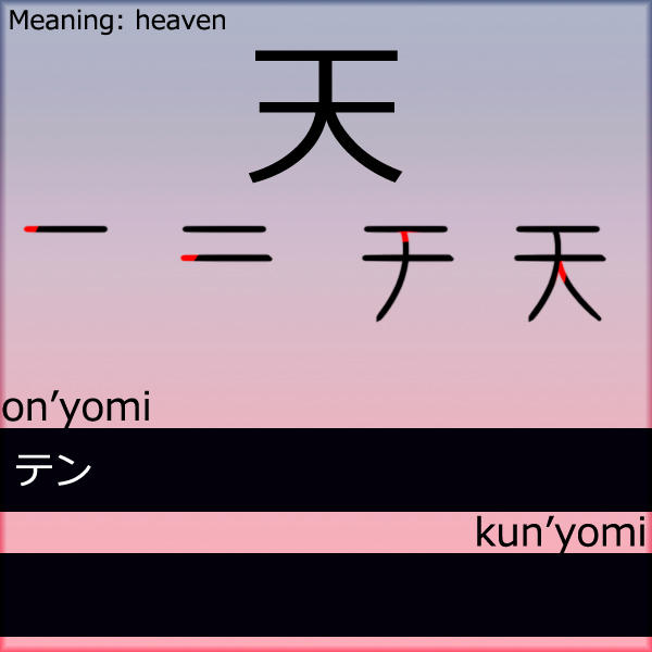 Kanji - Heaven by LearningJapanese on DeviantArt