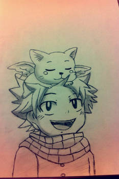 Natsu dragneel+happy :3